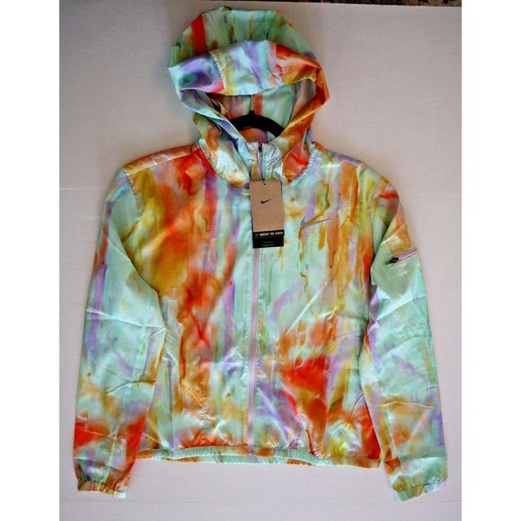 Nike DM7711-379 Women's Sz M Multicolor Tie Dye Lightweight Running Jacket - Picture 11 of 16